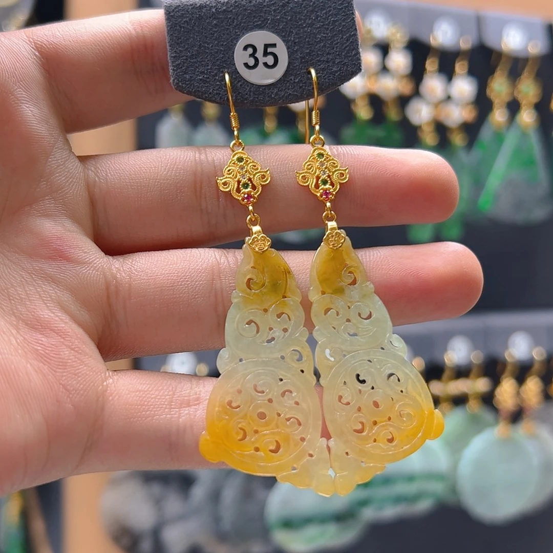 未镶嵌翡翠耳饰翡翠