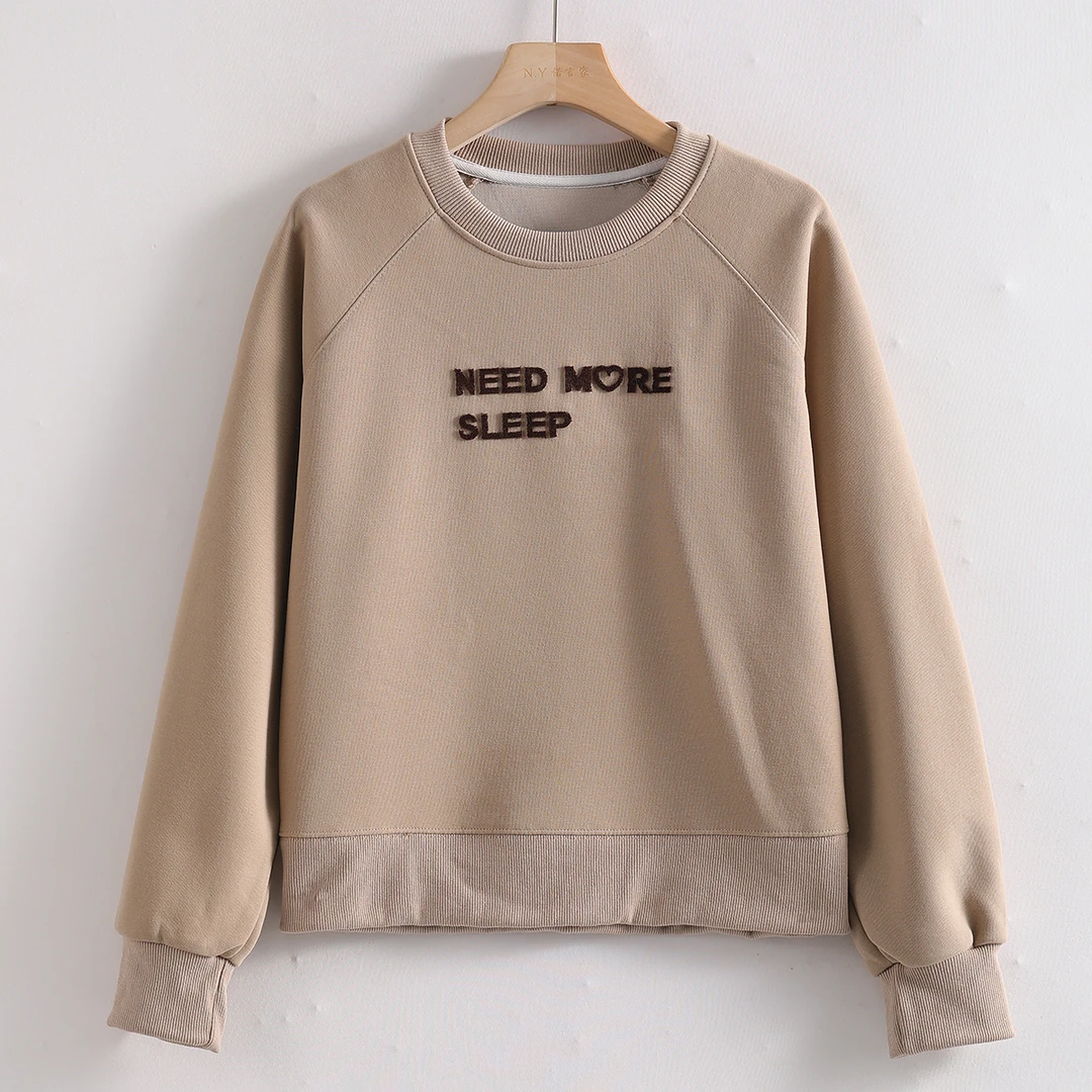 D11P-R-7700 轻潮字母！春秋女士时尚百搭宽松长袖休闲圆领卫衣