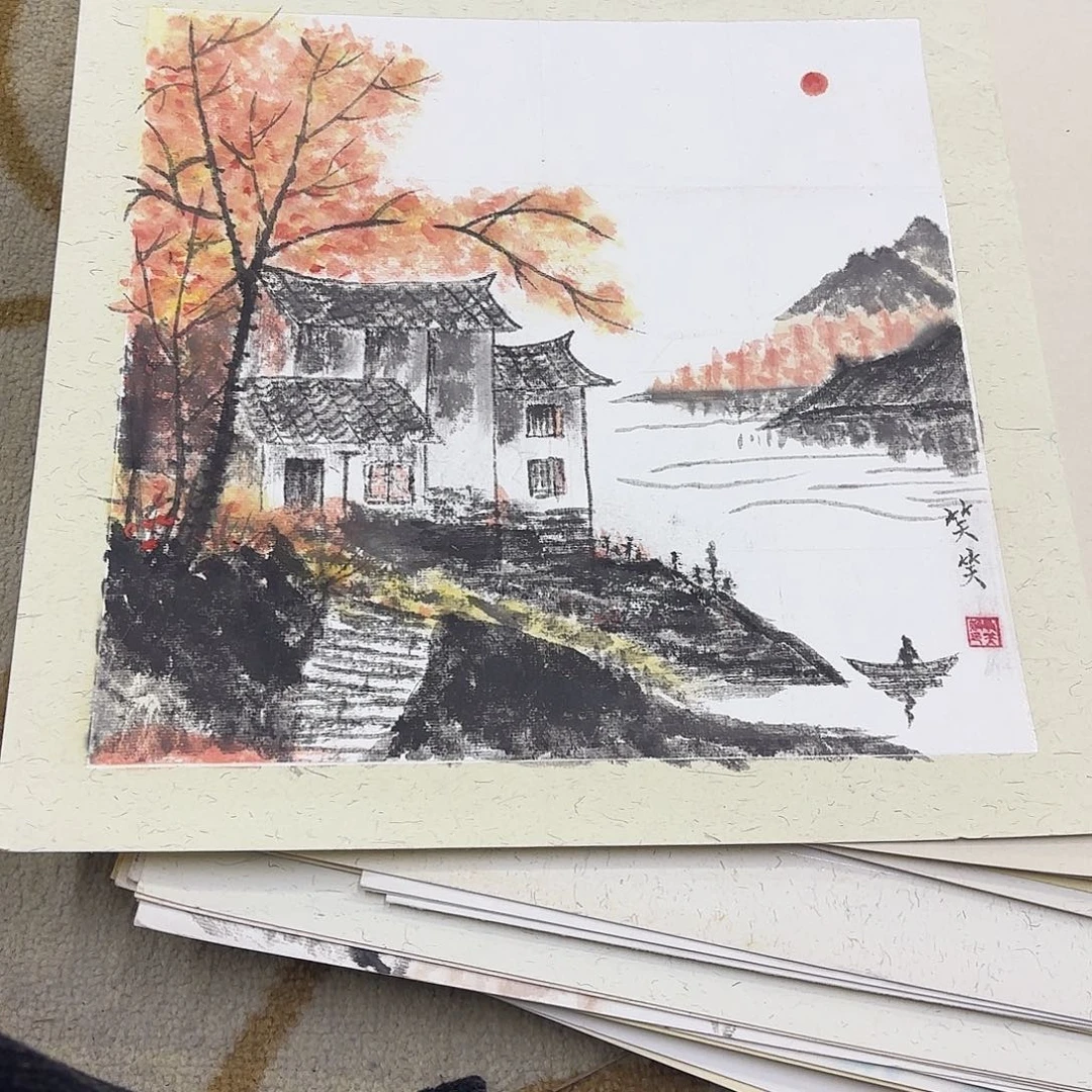 国画33-33卡纸作品艺