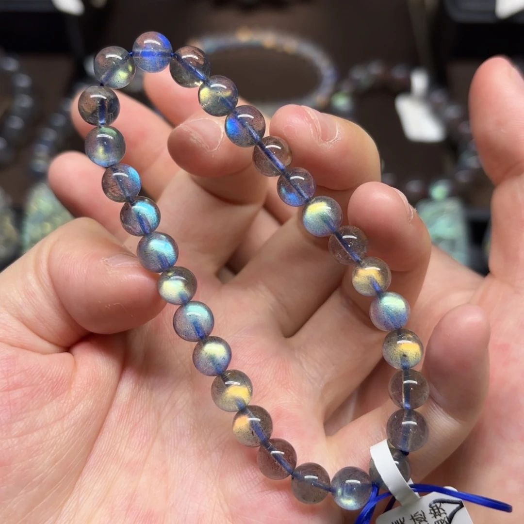 未镶嵌手链长石6.9mm左右