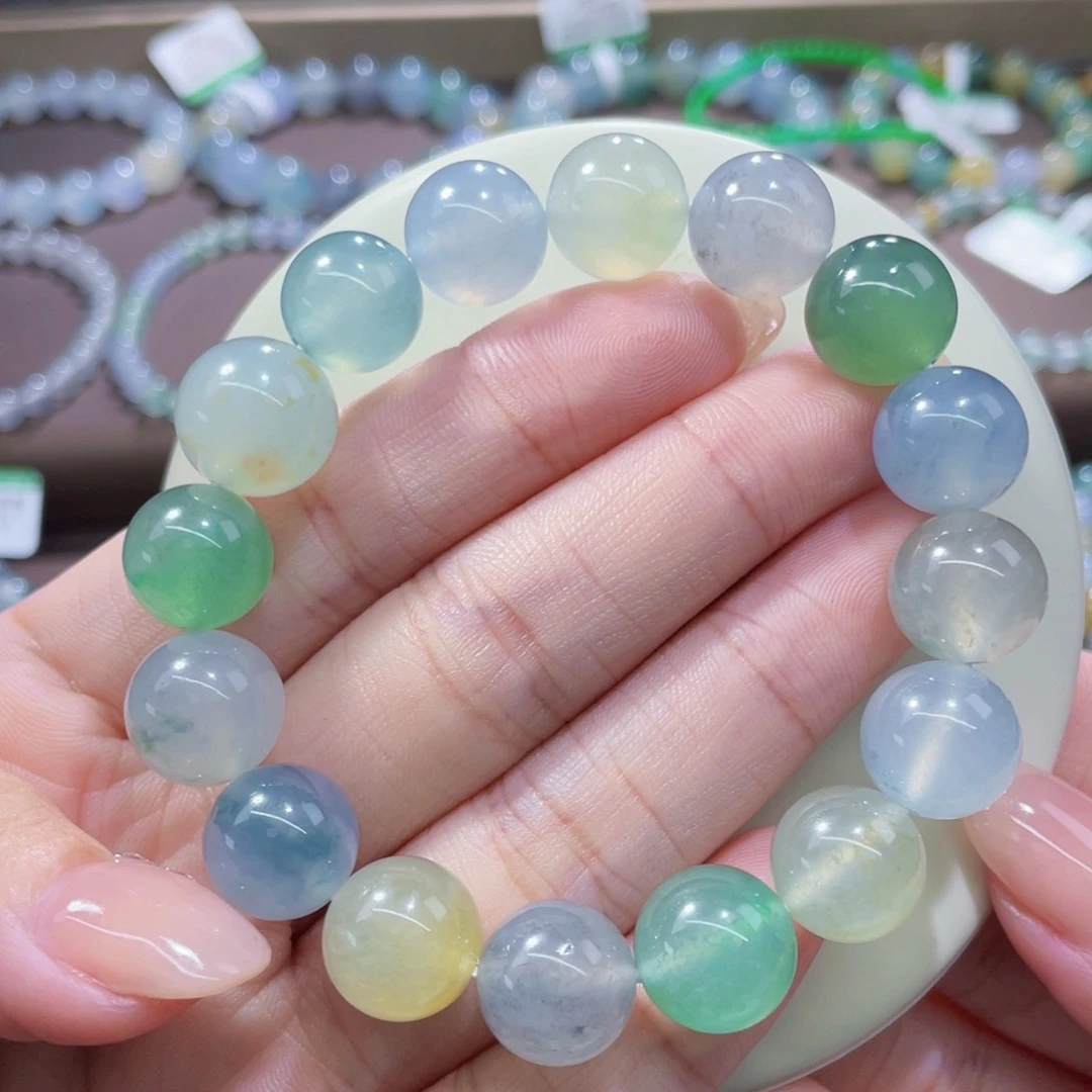 未镶嵌手链翡翠冷浓多宝卡12+