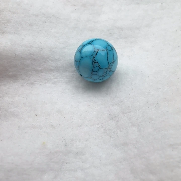 尺寸：16➕蓝网花纹圆珠 一颗