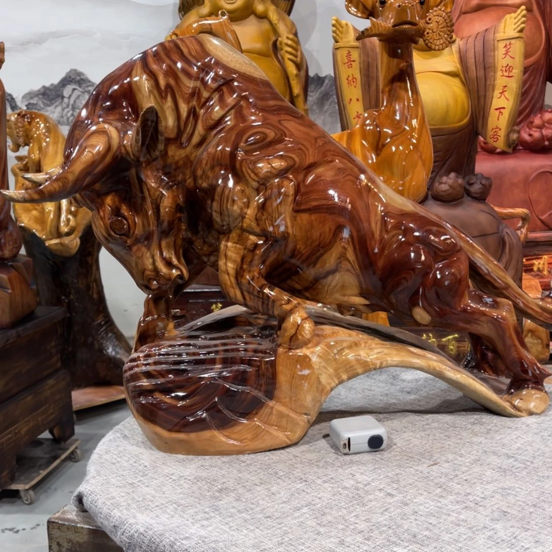 香樟木红*香樟木手工雕刻牛