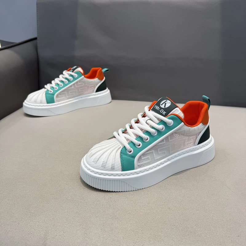 男鞋2025新款夏季透气网面厚底增高休闲鞋舒适轻奢高端网红潮男鞋