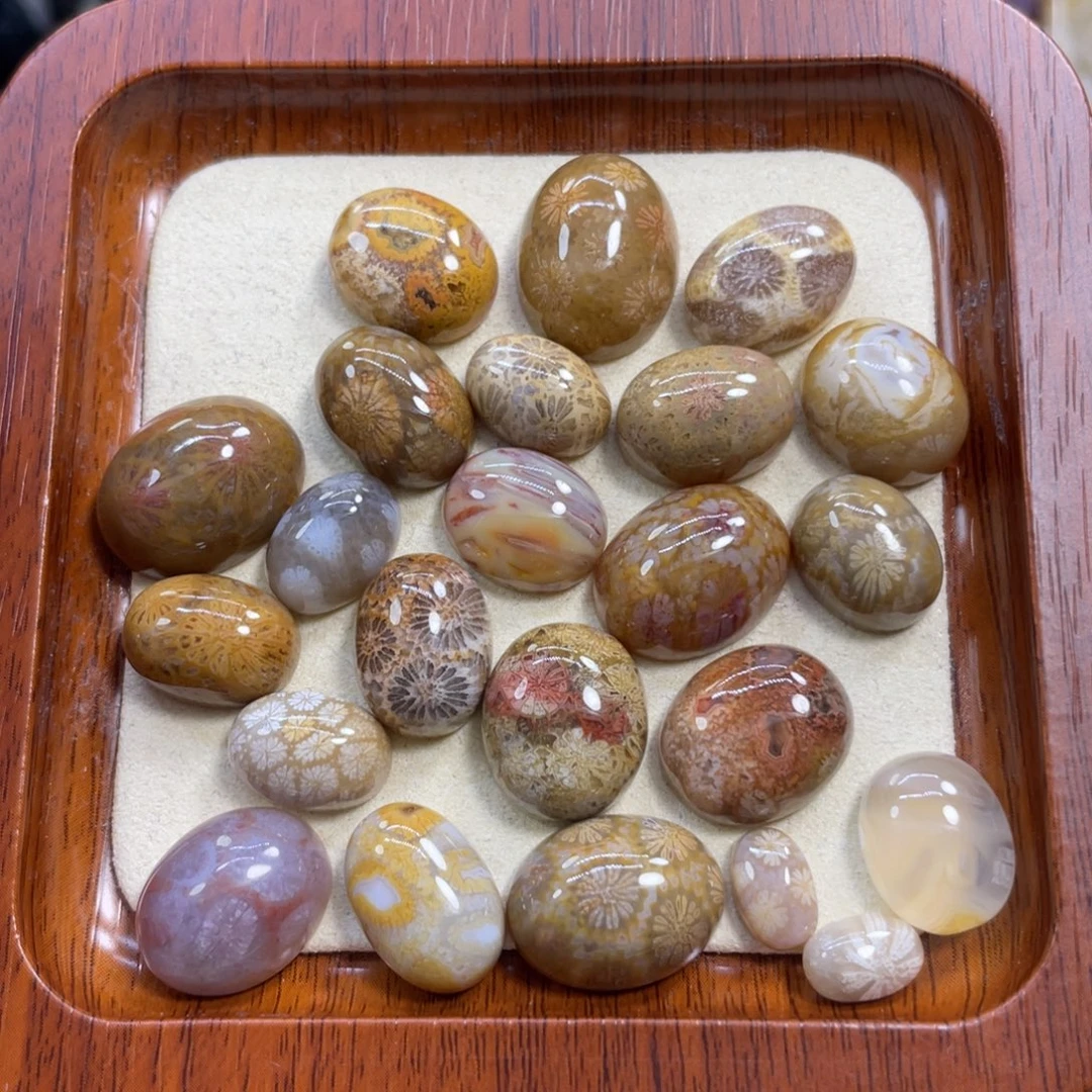 硅化玉未镶嵌颈饰戒面30米1个