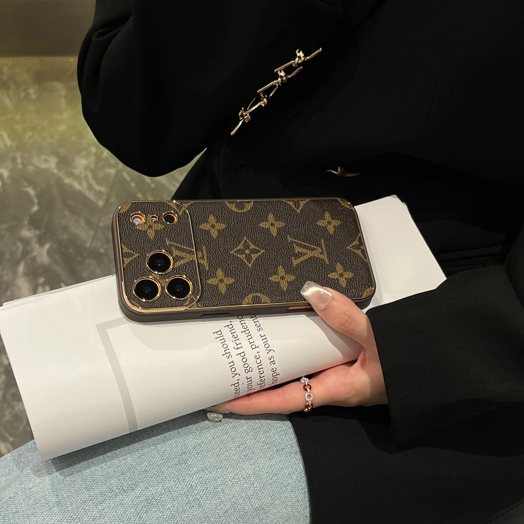 适用苹果17promax手机壳高级感皮质16奢华全包iPhone15时尚女神套