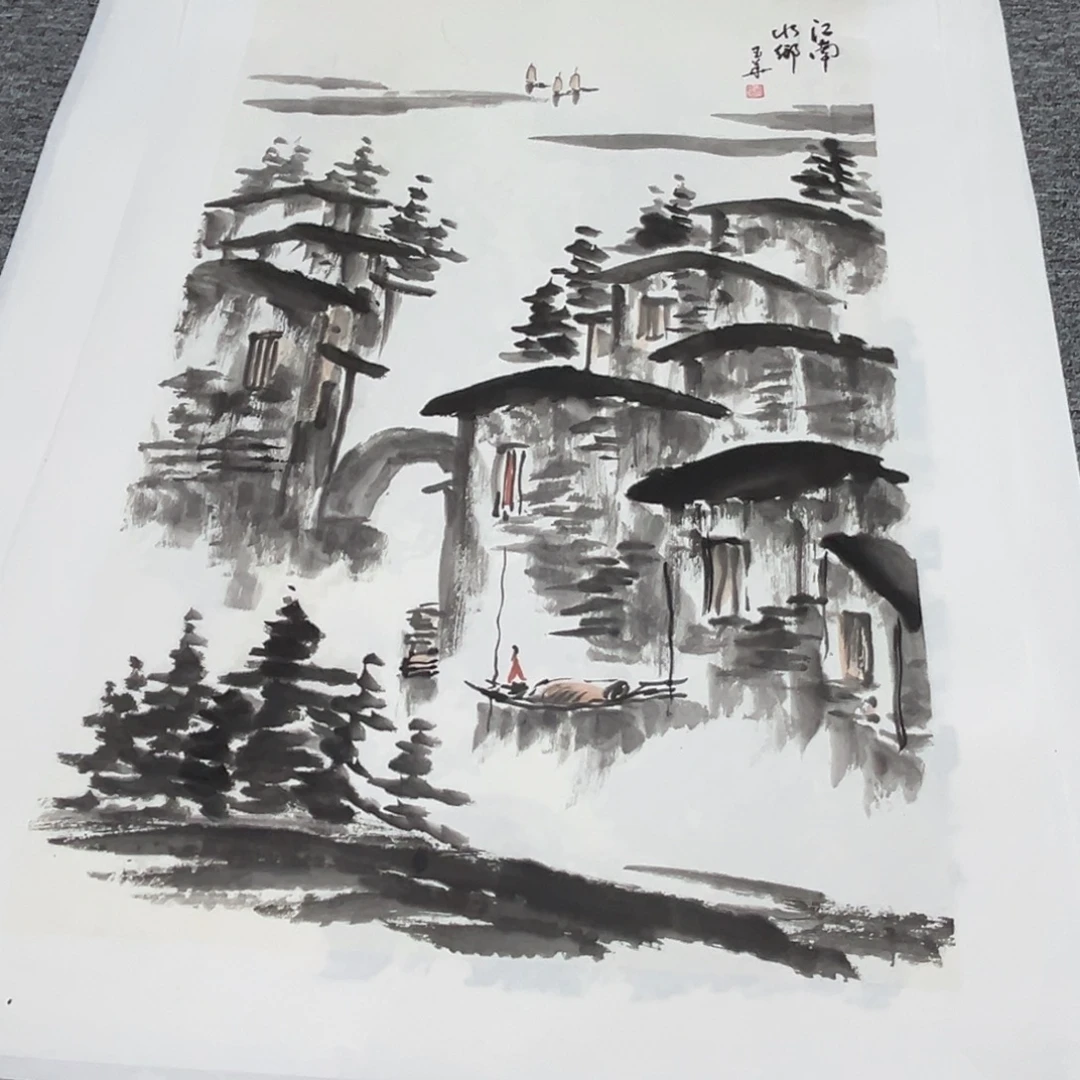 国画绘画作品多次