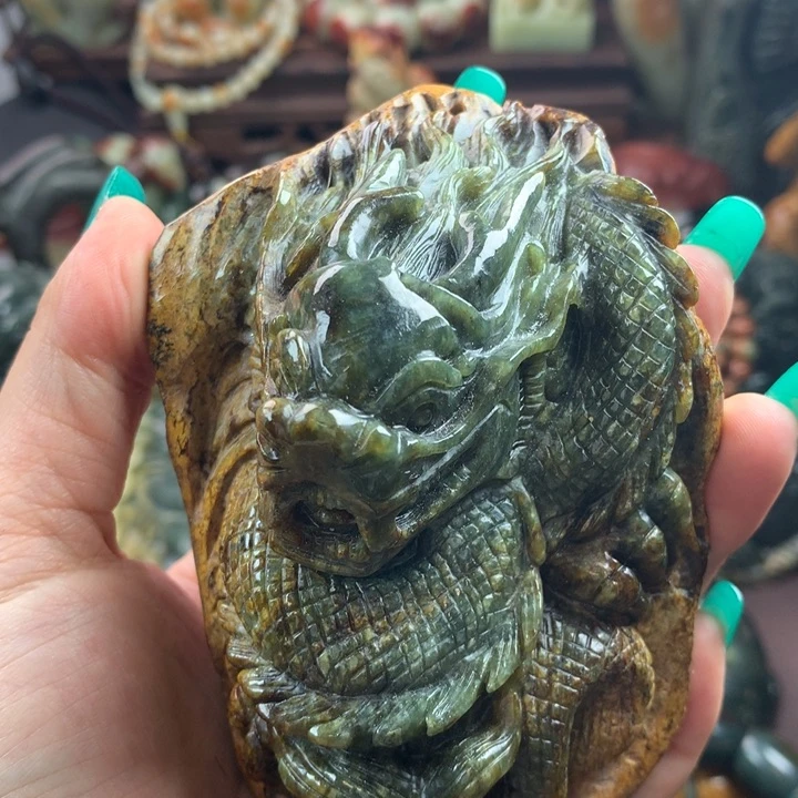 岫岩河磨玉（透闪石质玉）把件未镶嵌