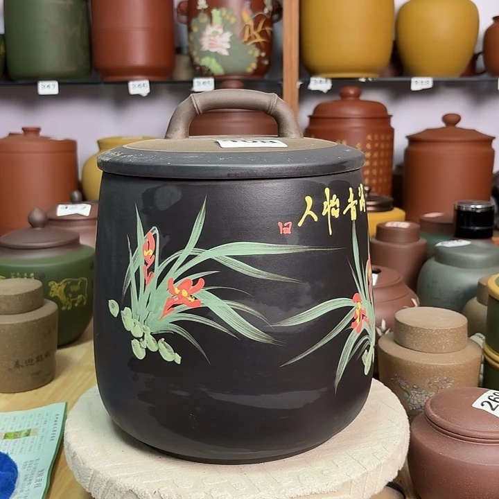紫砂茶叶罐八饼茶叶罐408