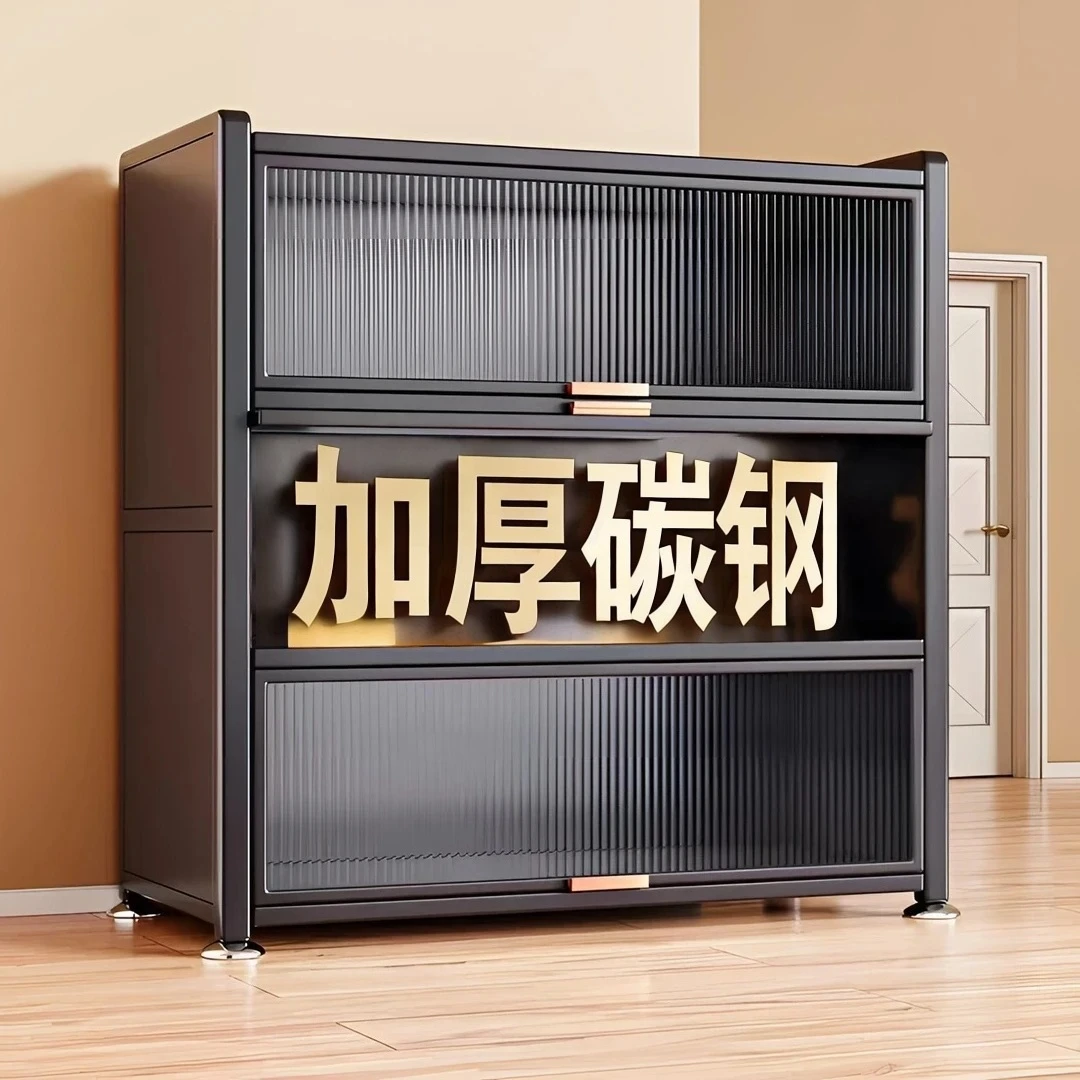 【厨房收纳】置物架微波炉落地多层家用储物柜防尘碗柜橱柜收纳柜子