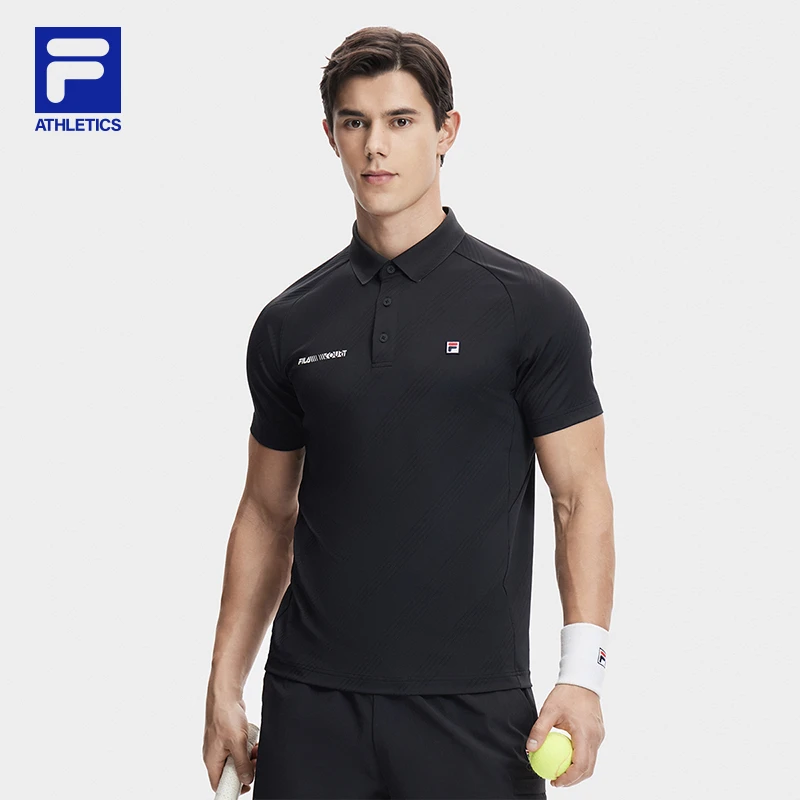 Fila/斐乐男士【优雅网球速干POLO衫】运动短袖翻领上衣A11M423108F