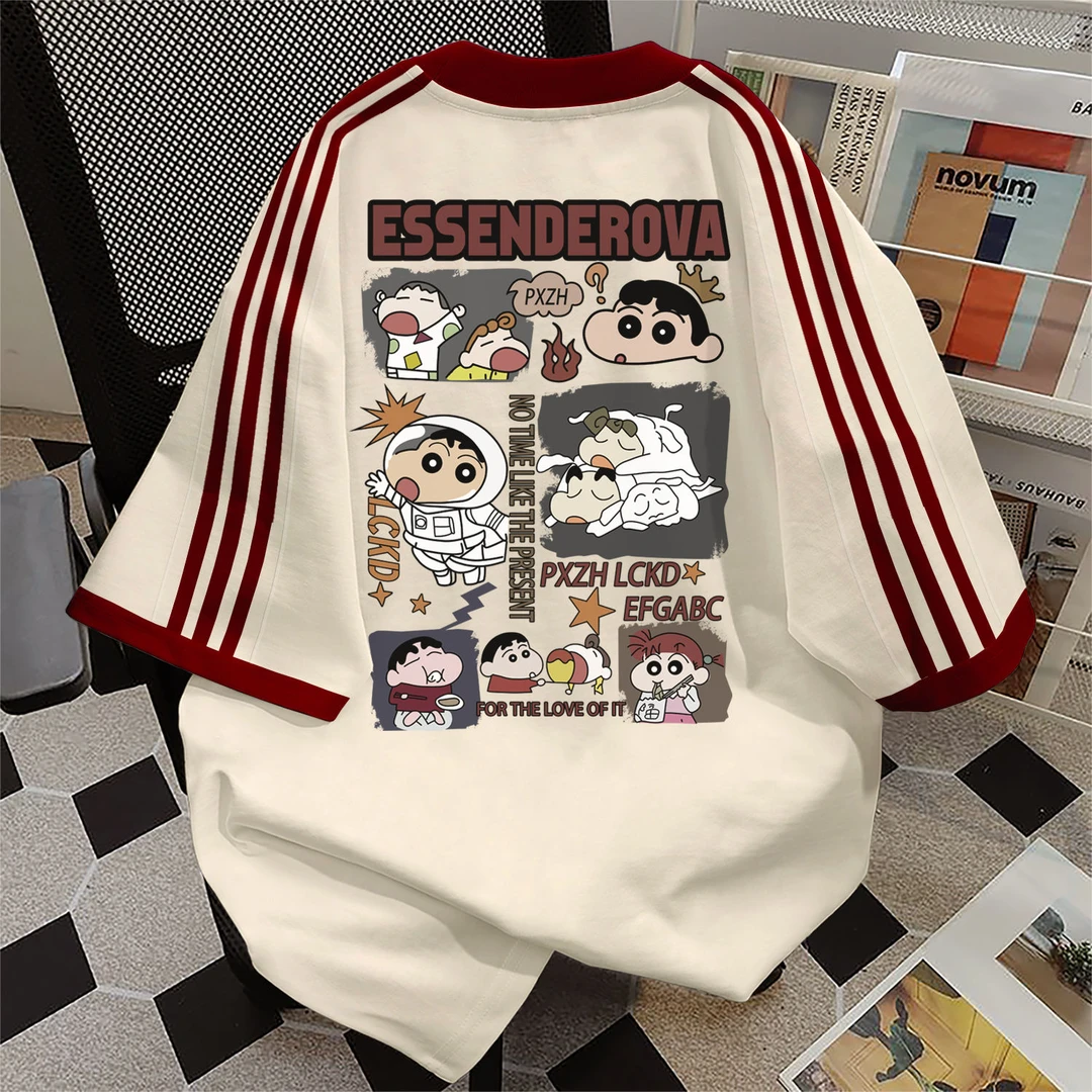 100%纯棉小众特色圆领短袖t恤男女夏季爆款宽松街头学生情侣上衣