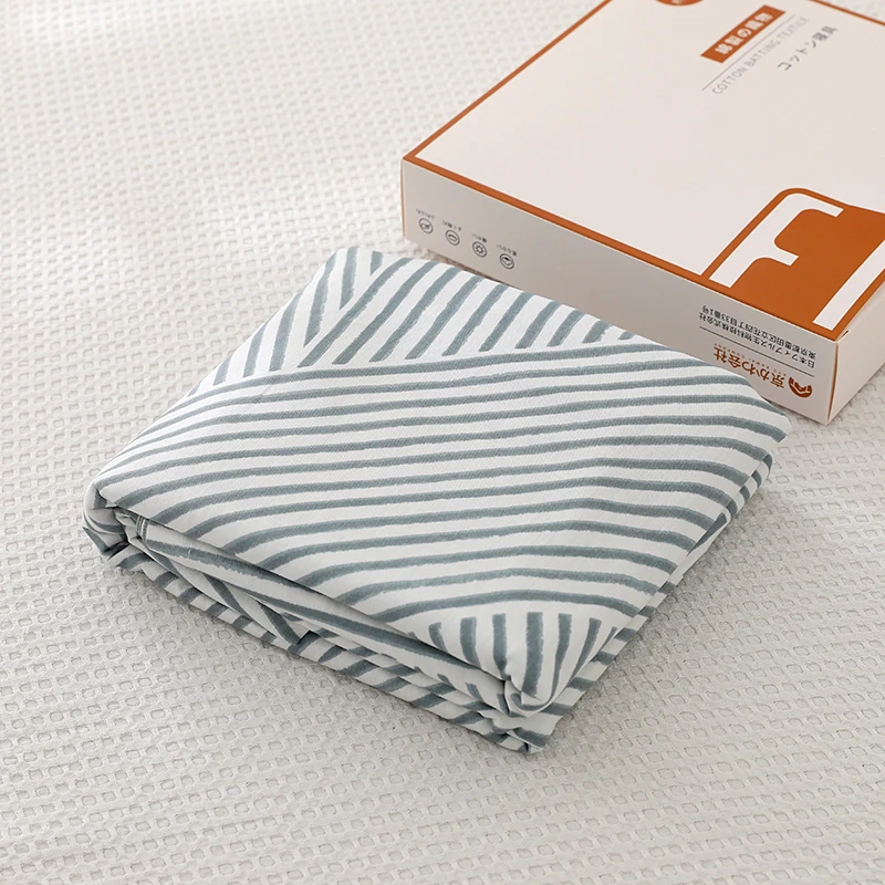 专享【京かわ会社】全棉80支匹马棉双人被罩 200*230cm 酷炫条纹-绿