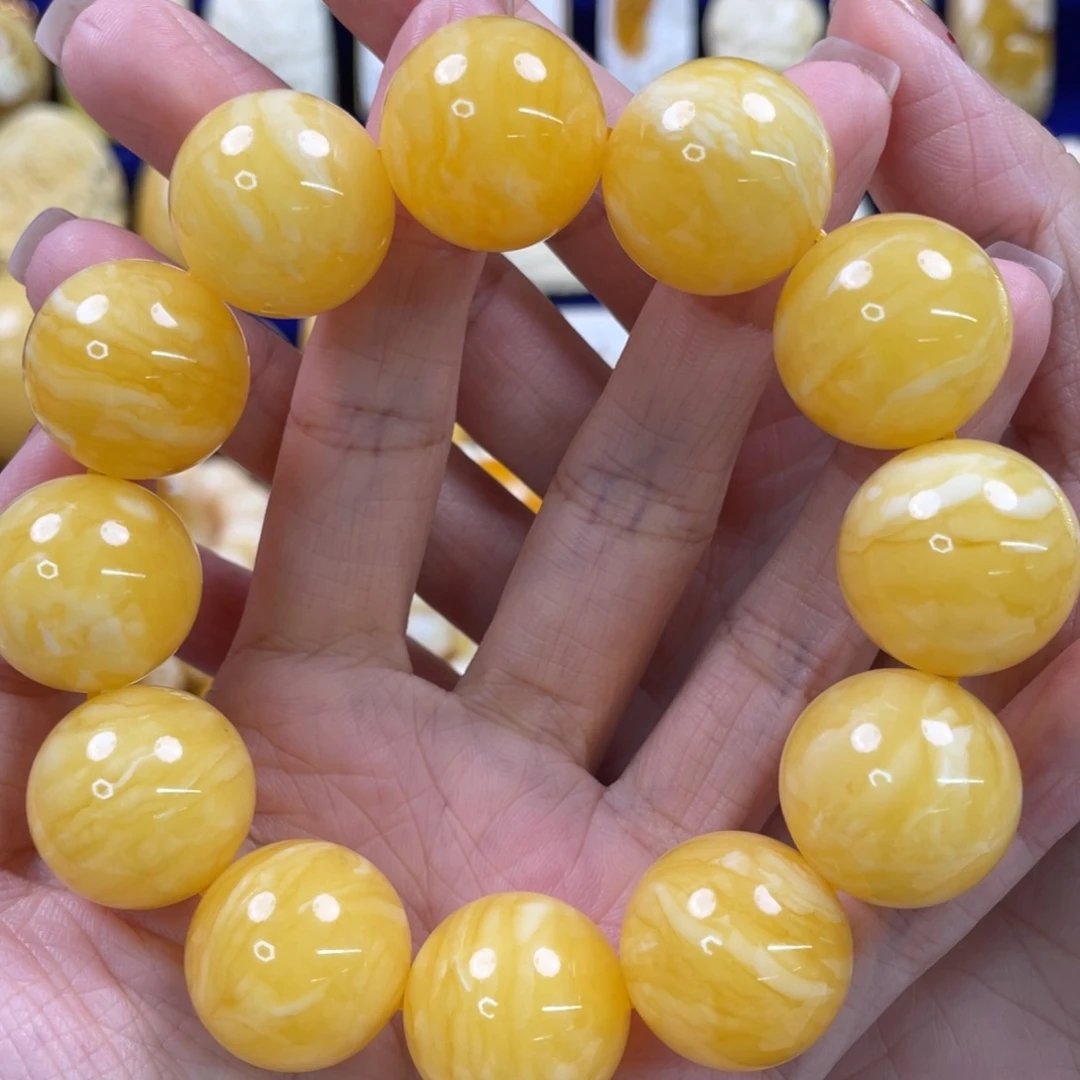 裸石蜜蜡未镶嵌琥珀蜜蜡手串卡20.5mm