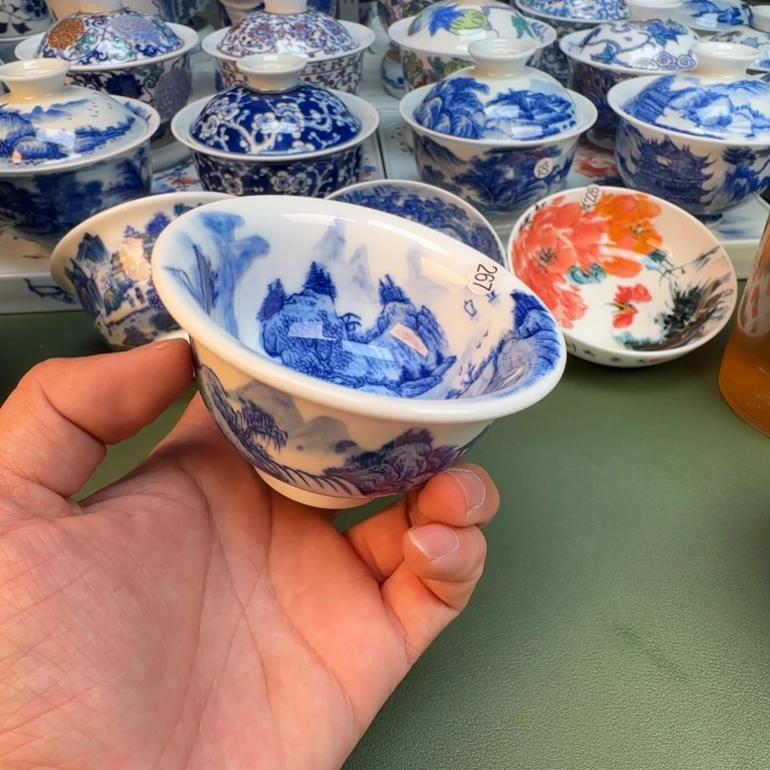 纯手工纯手绘茶具石头267