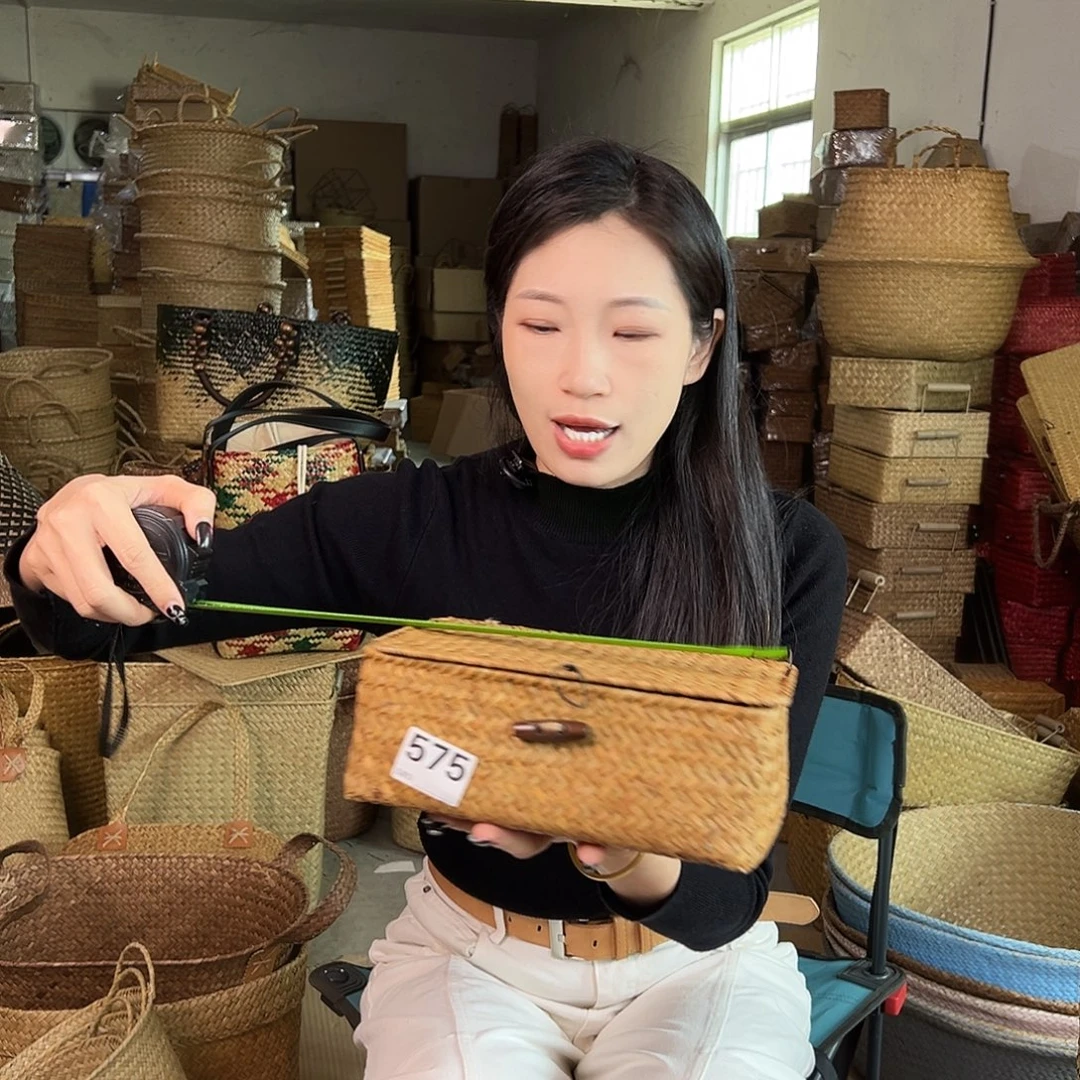 草编草编包/草编收纳盒带瑕疵