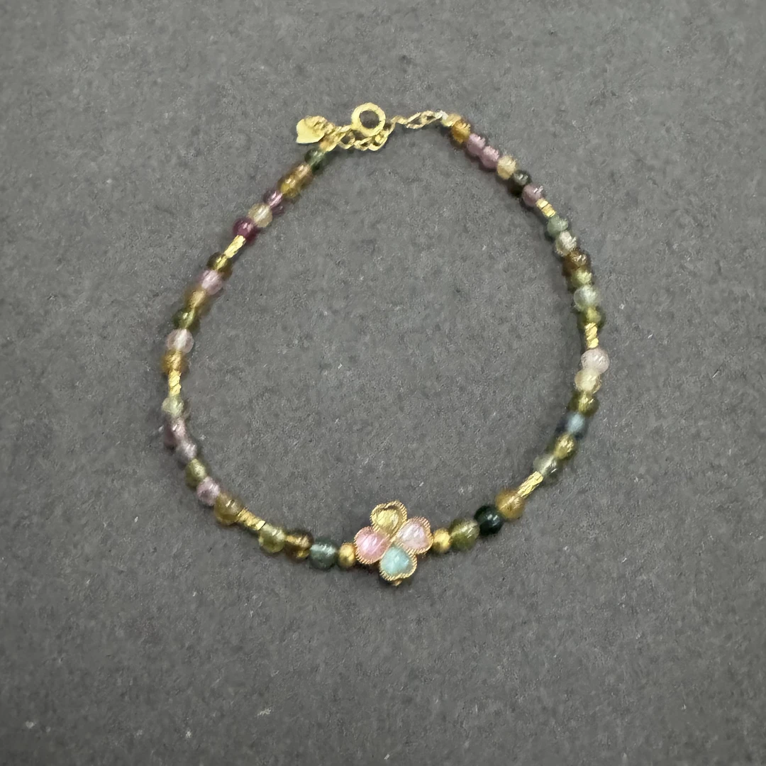 925银手链 A380-银制花花手链一条3mm