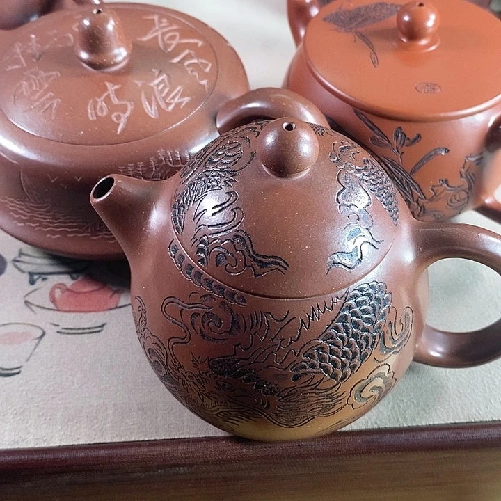 紫砂茶壶终*松紫砂壶正品