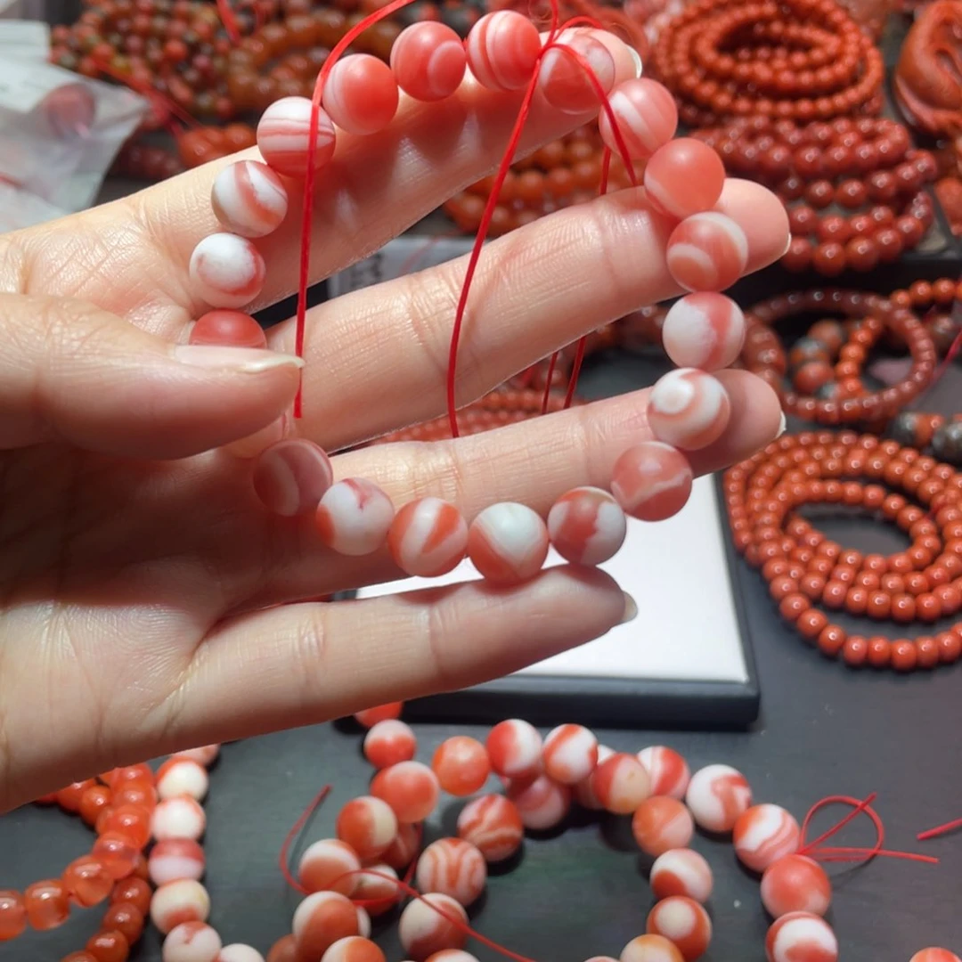 南红玛瑙手链未镶嵌