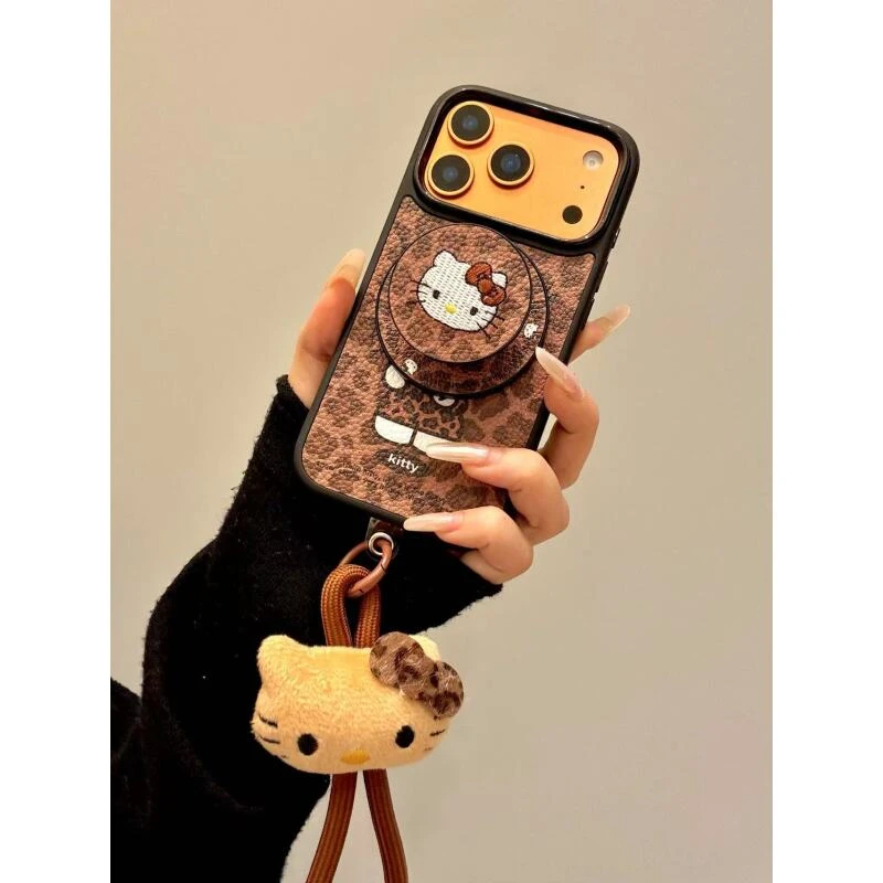 韩系豹纹自拍猫咪磁吸适用ihone17promax苹果16pro手机壳15新款14