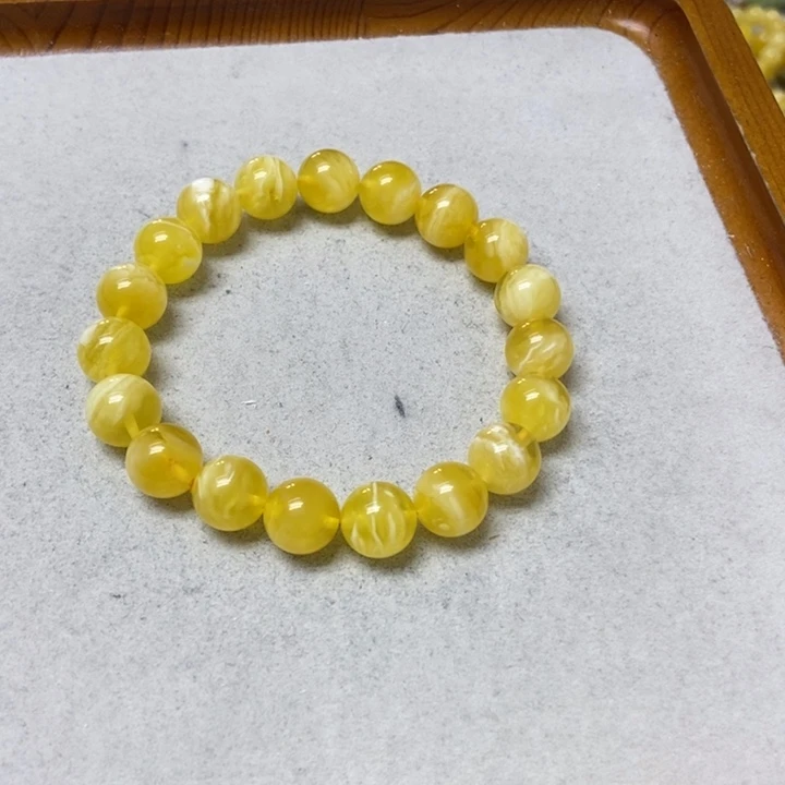 蜜蜡未镶嵌裸石手串