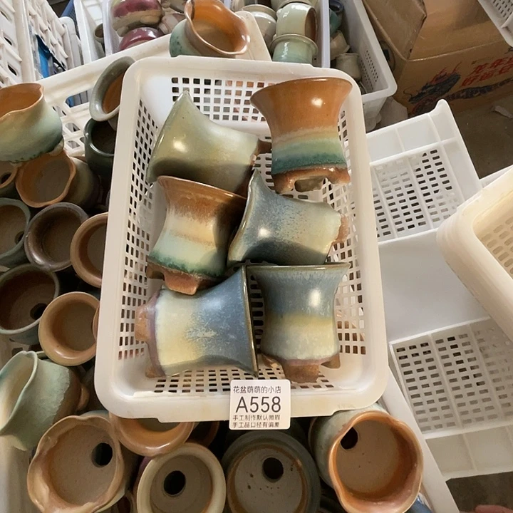 花盆紫砂558微瑕品口径6厘米左右的