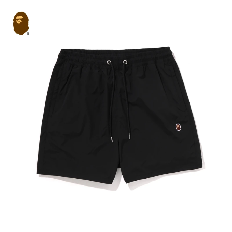 BAPE男装25春夏猿人刺绣标纯色休闲短裤153308O