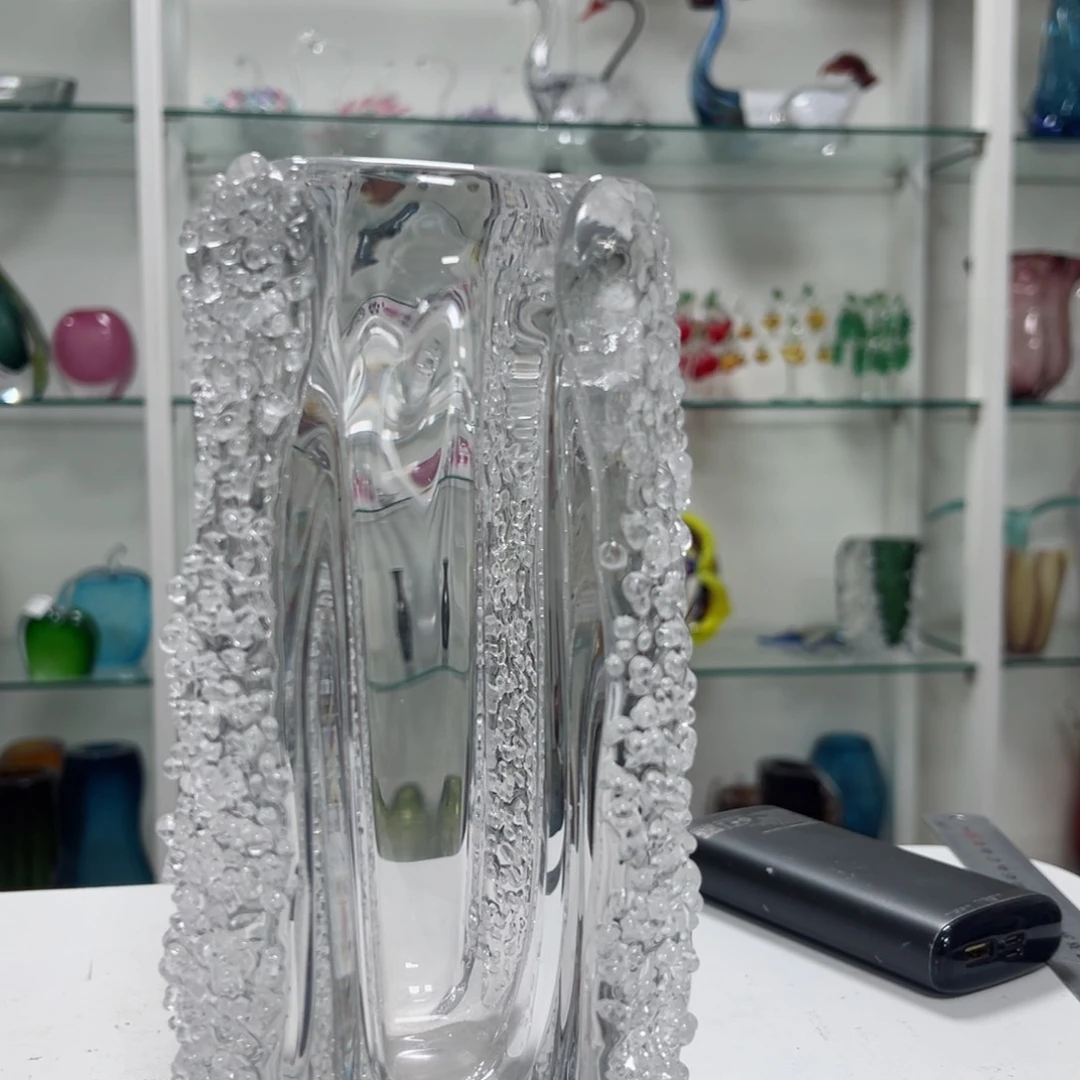 高 23 轻奢琉璃花器福利正常手工痕迹