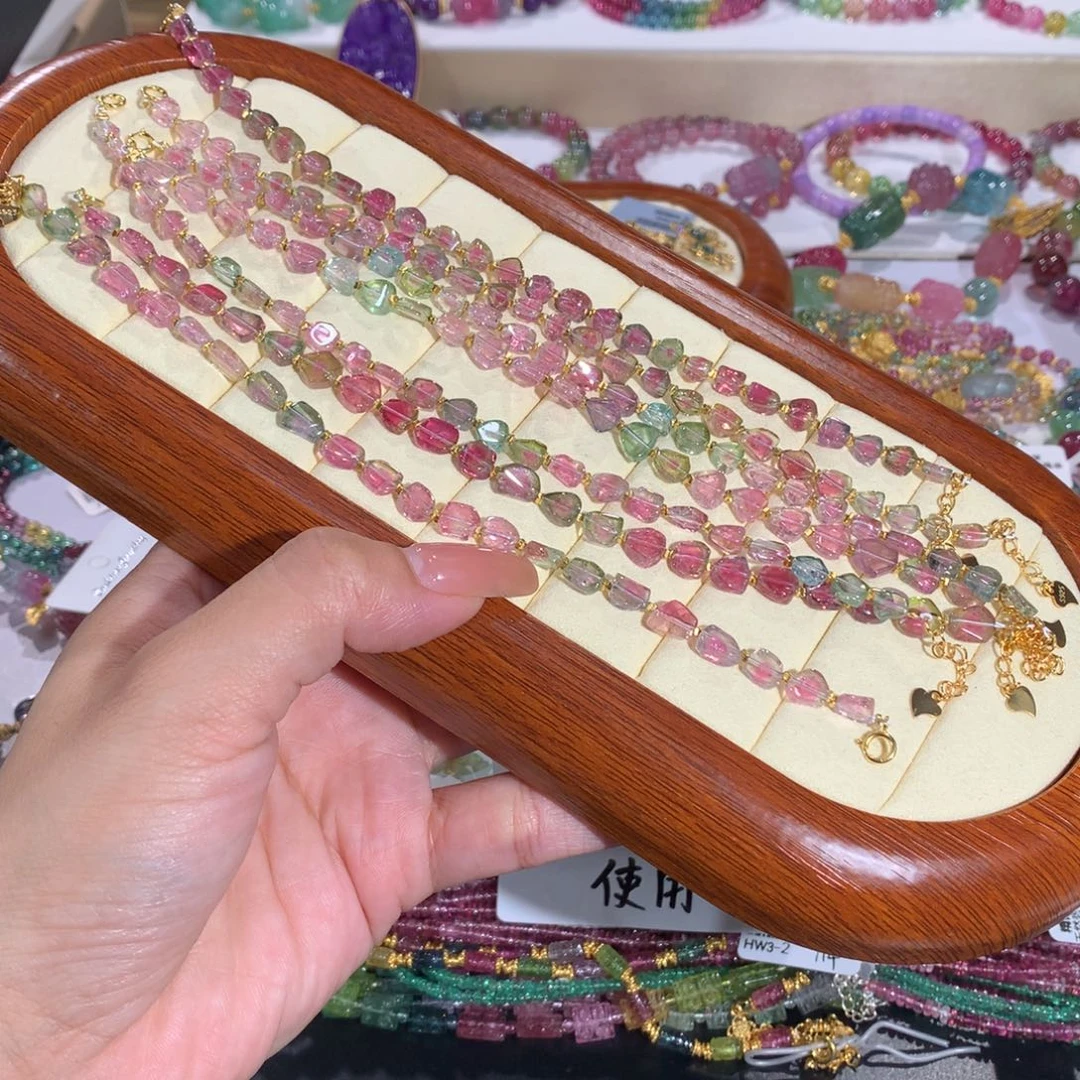 碧玺手串手链未镶嵌多样性发其一