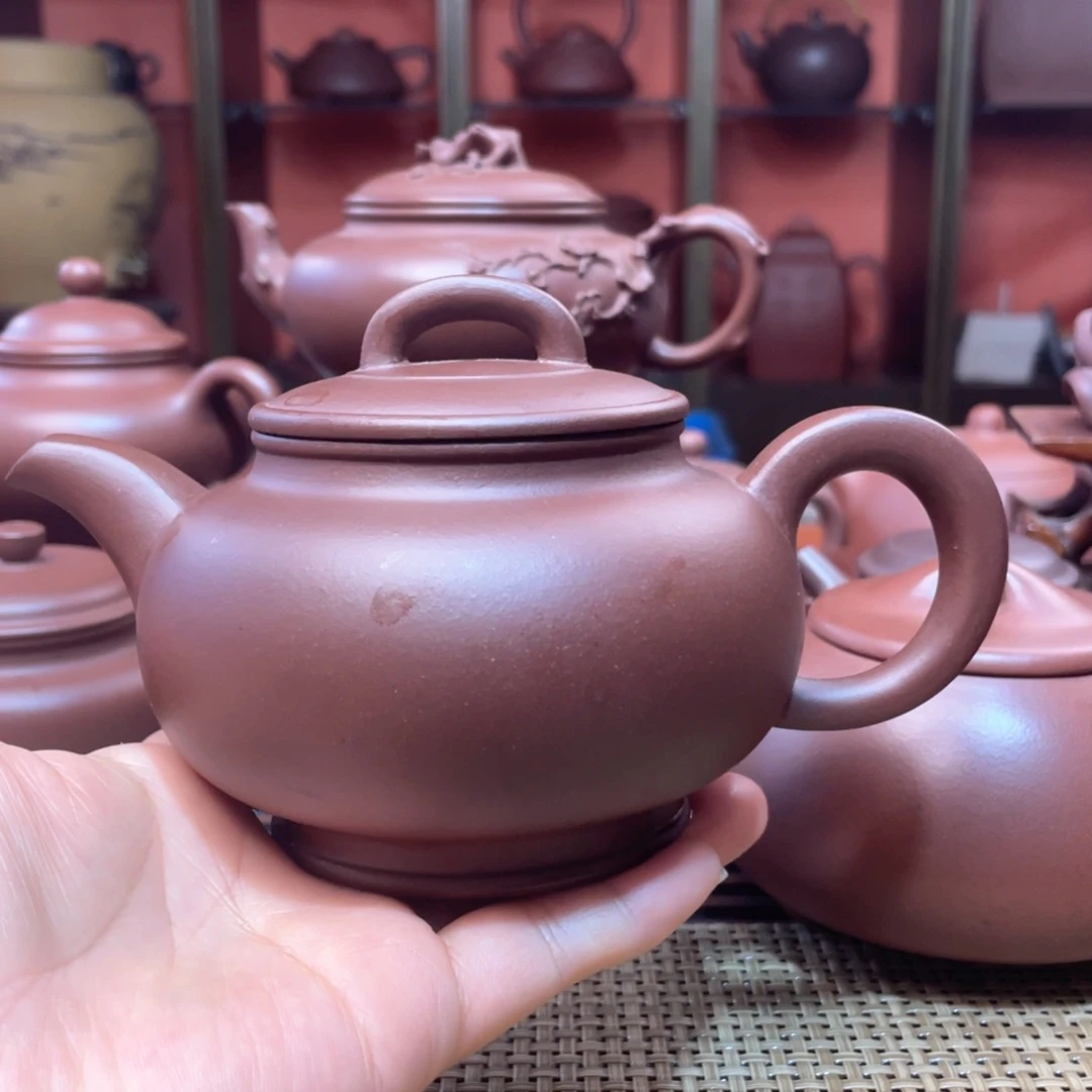 茶壶紫砂紫泥过桥莲子微瑕