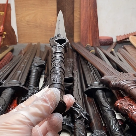 紫光檀木木33长寸指剑