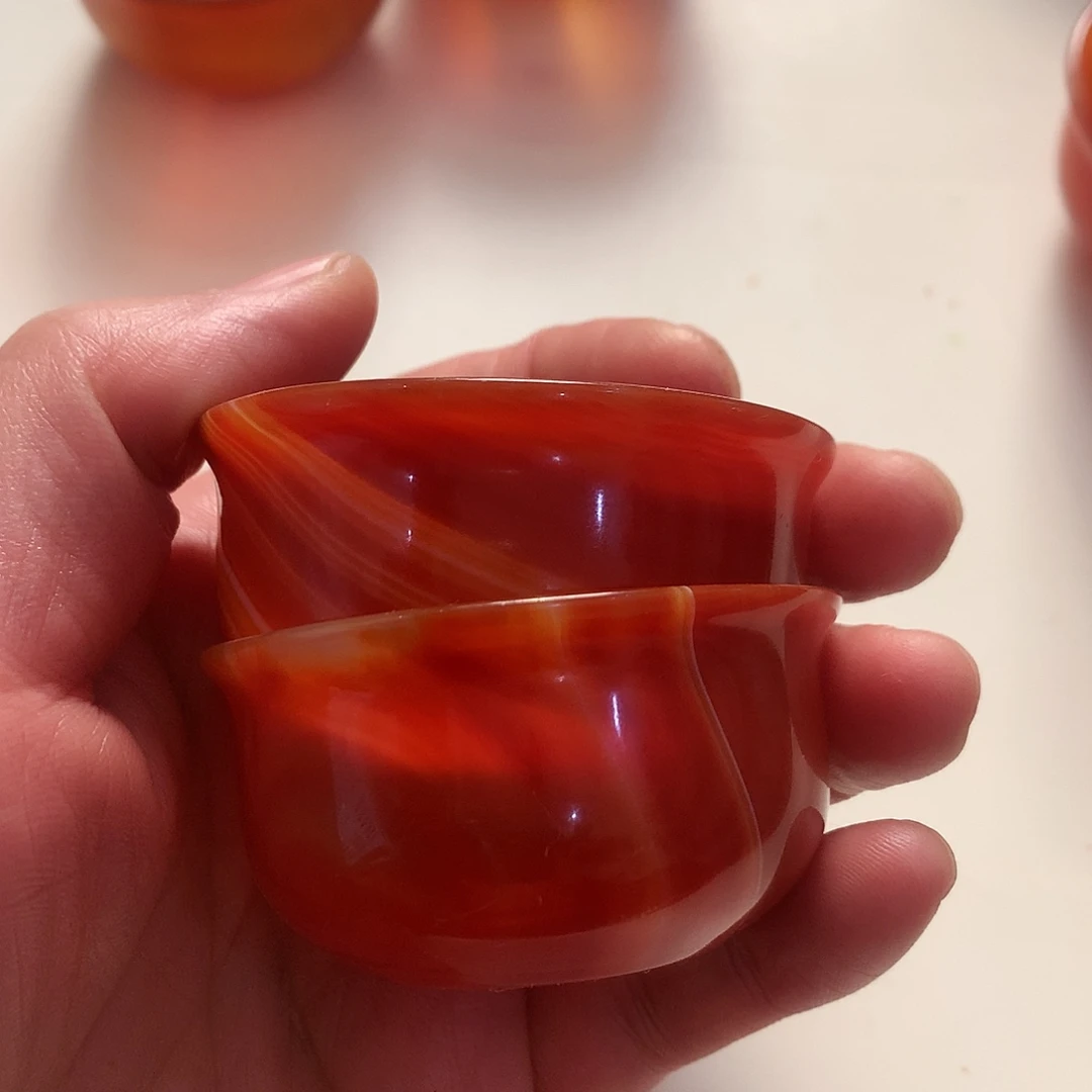 嗯***吶玛瑙/玉髓未镶嵌碗