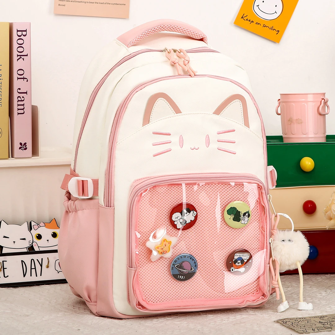 梓文新款书包小学生男生一二三到六年级高颜值护脊透明儿童双肩包