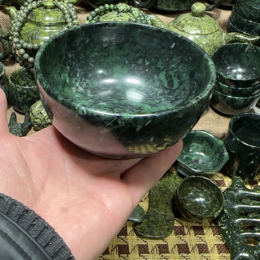蛇纹石玉未镶嵌藏玉药王石能量产品