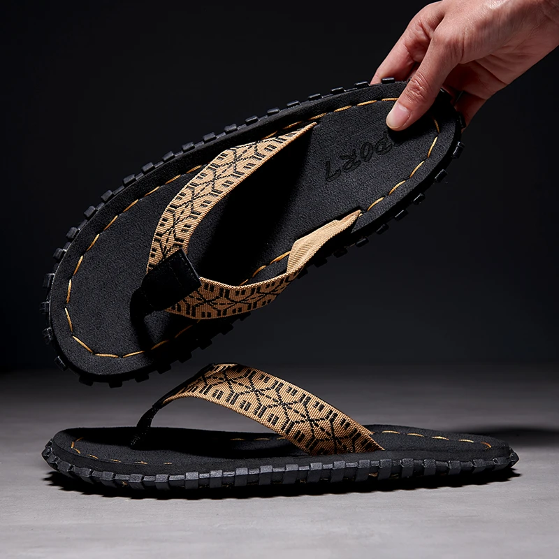 密汀巴灵夏季人字拖个性室外沙滩潮流韩版防滑外穿凉鞋凉拖鞋男士