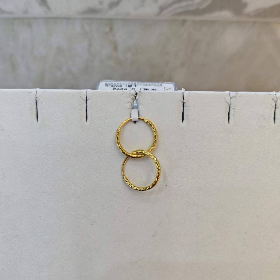 香港黄金足金时尚百搭耳饰