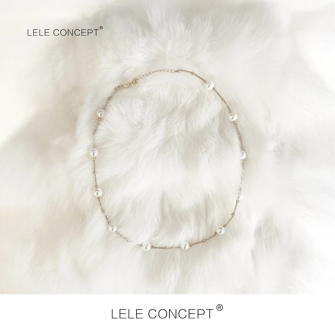 铜仿珍珠项链 LELE CONCEPT丨「颖」法式轻奢优雅款珠珠项链SP0225