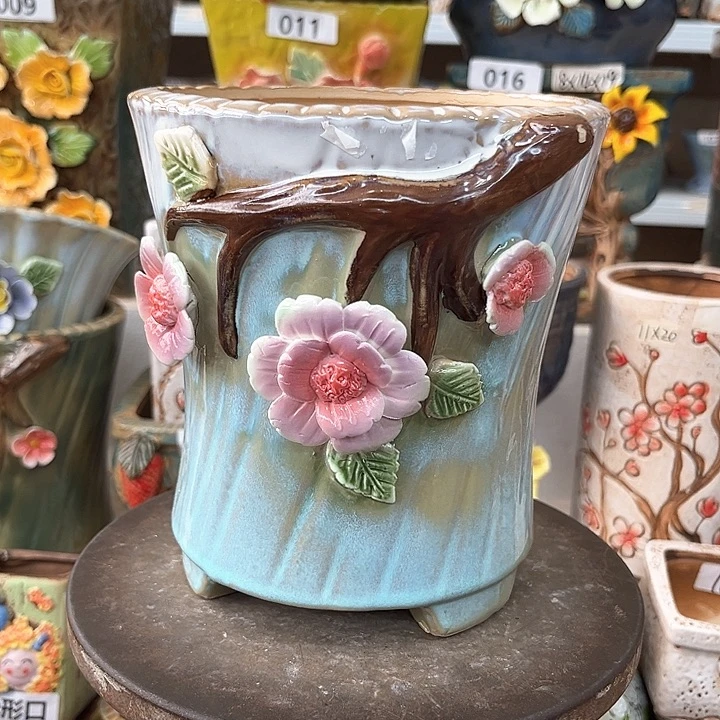 紫砂花盆粗陶材质多肉花盆