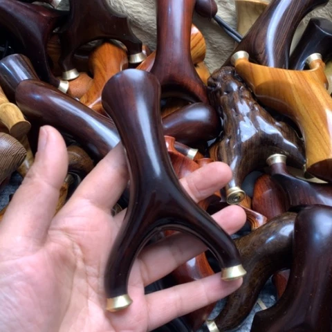 大果紫檀（缅甸花梨）高密快压75燕尾刀带绳