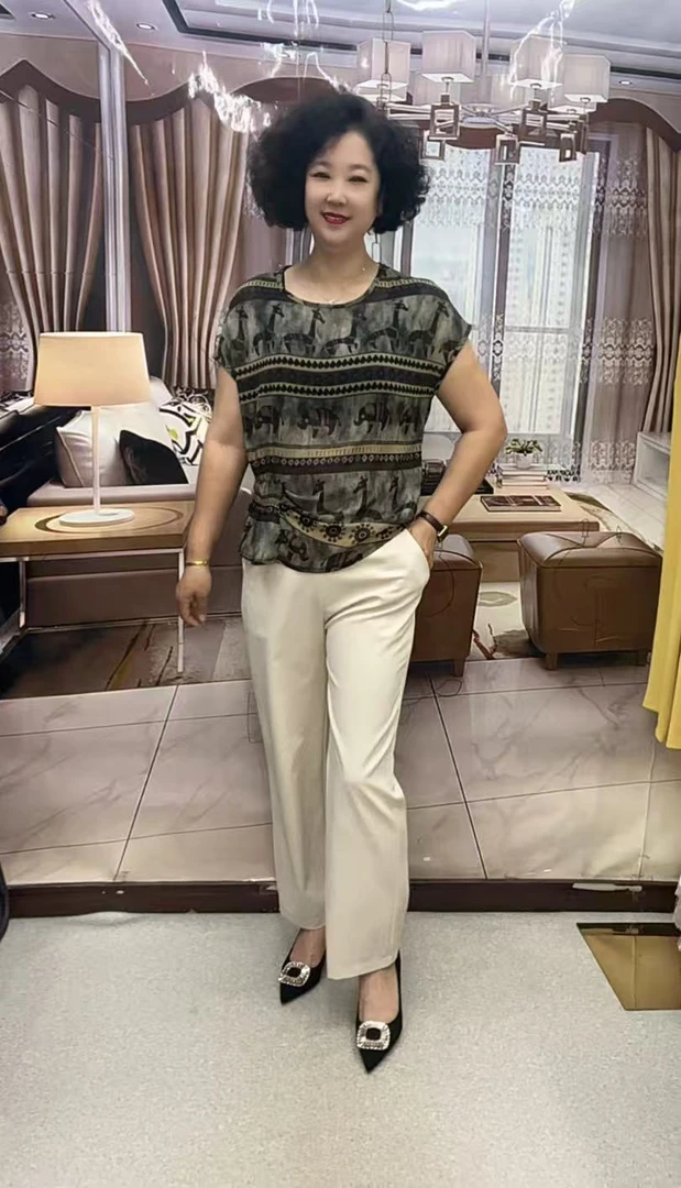 短袖洋气圆领网红动物常规百搭常规款印花T恤女士