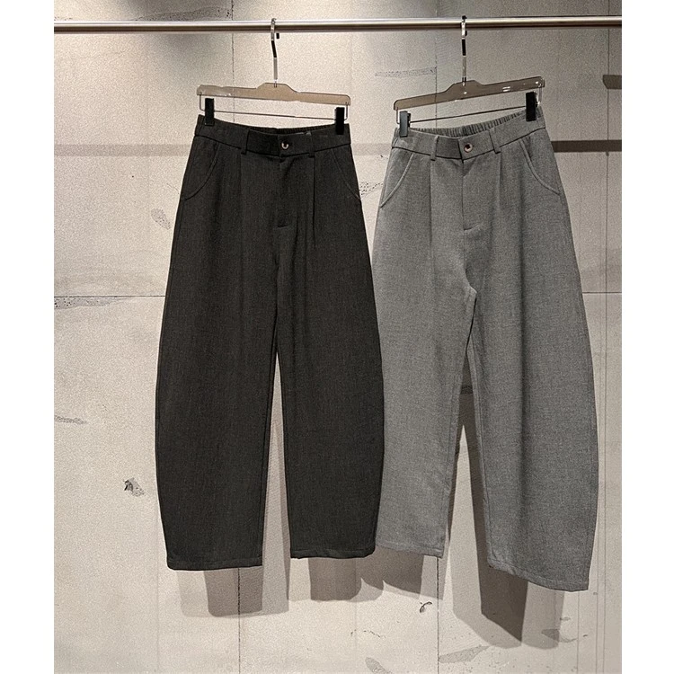 秋季混纺再生纤维素立体裁剪解构轻柔垂顺廓形宽松休闲休闲长裤男