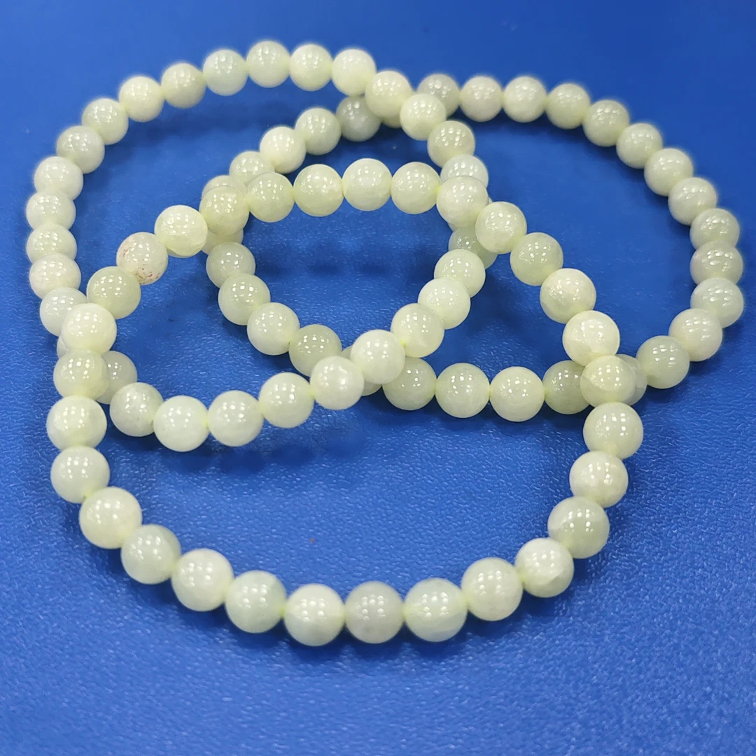 【书记甄选】天然和田玉单圈手链 多样性发一件 约5mm LK3696