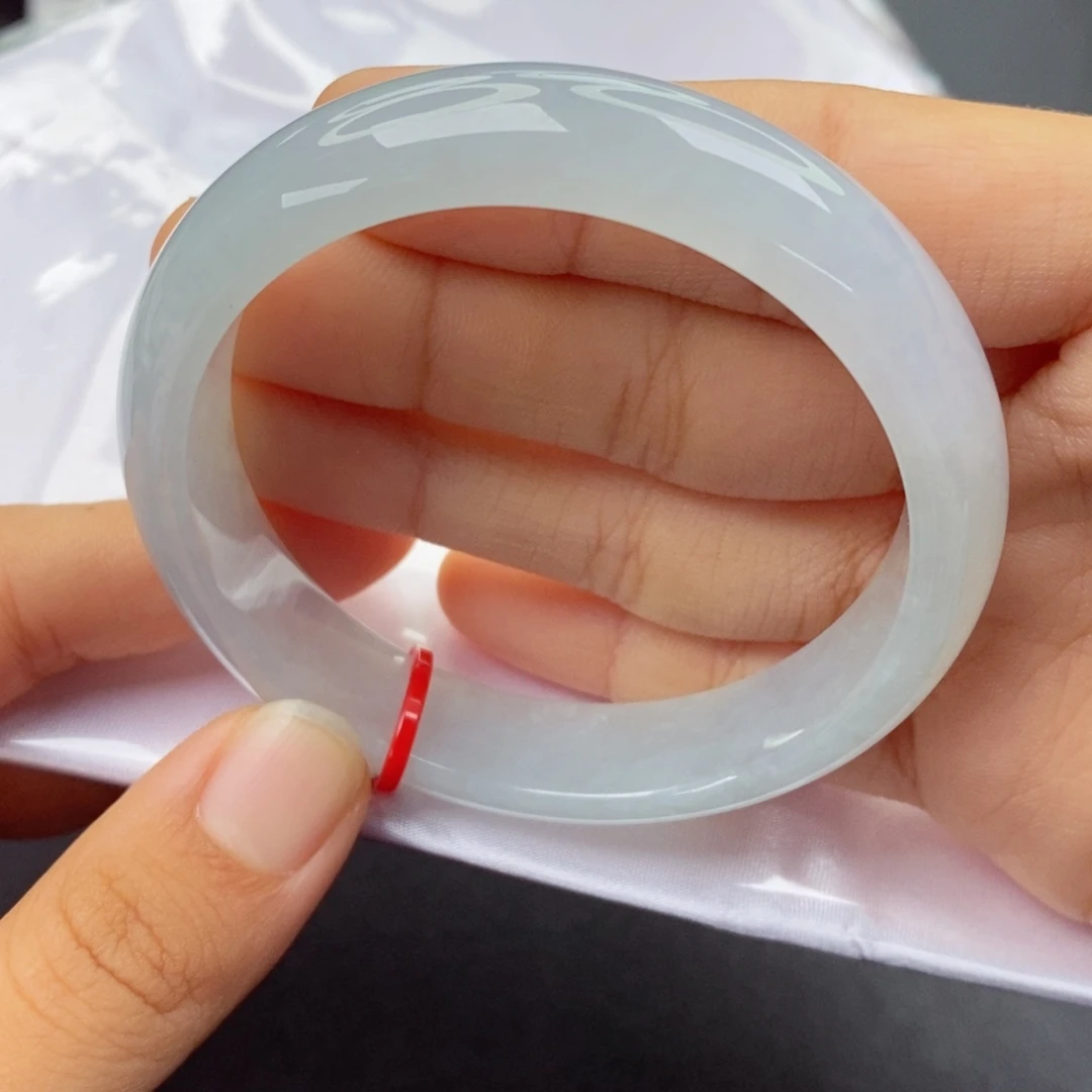 翡翠未镶嵌手镯5455正圈