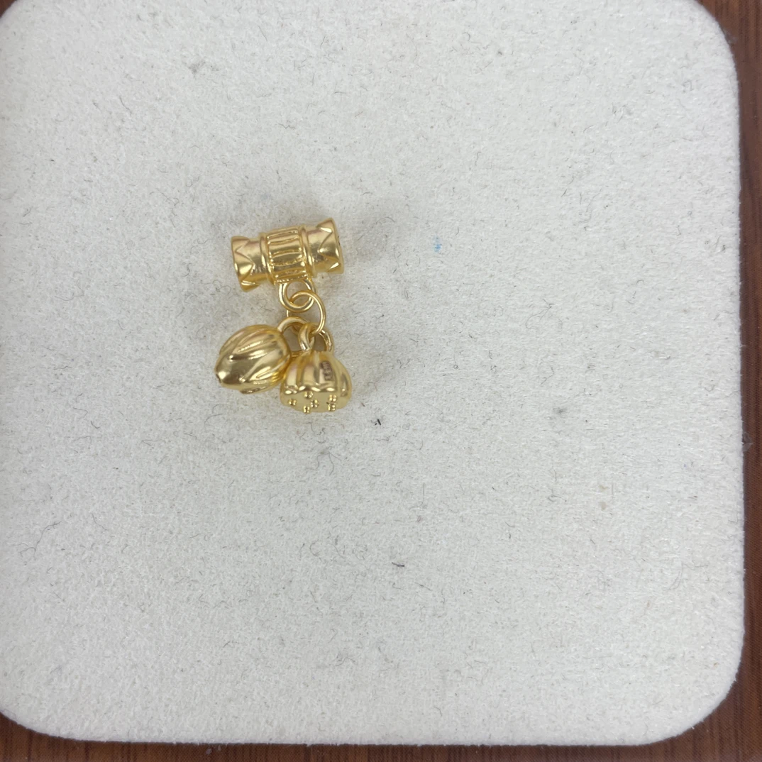 0.47g带管两世欢足金999先鉴定后发货黄金配件