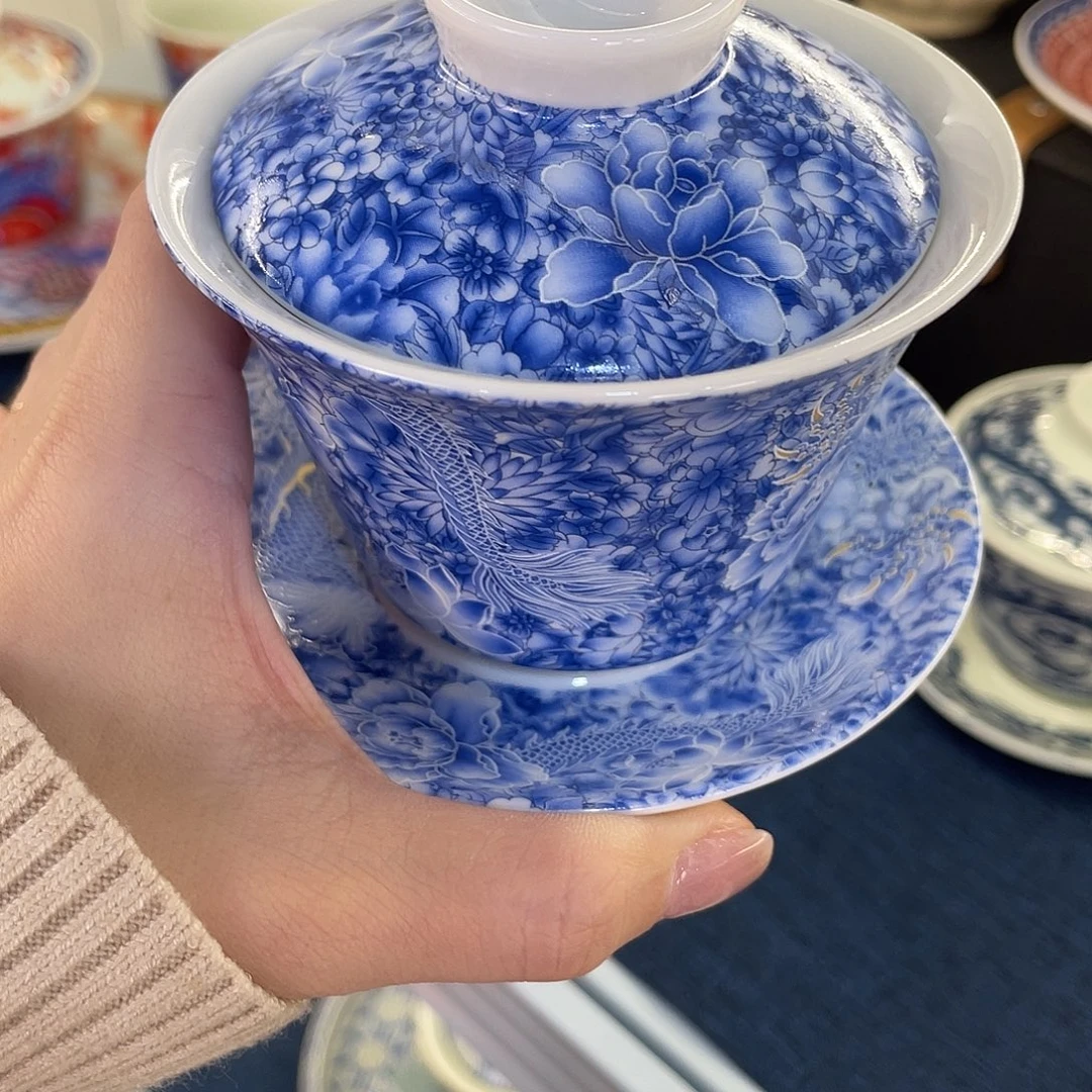 陶景德陶瓷盖碗茶具