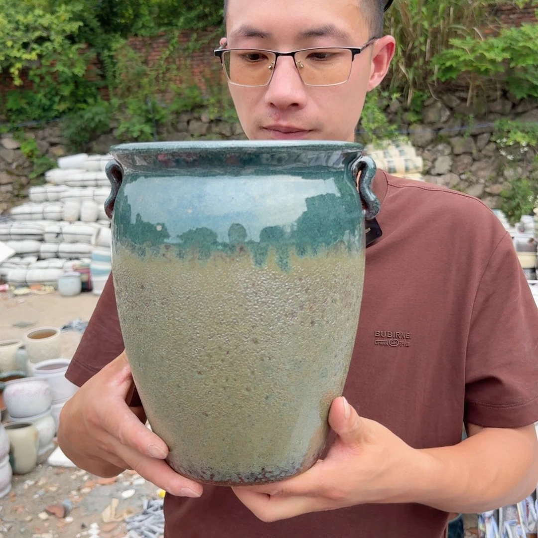 紫砂花盆口19高25(一个镇店之宝绿泡泡