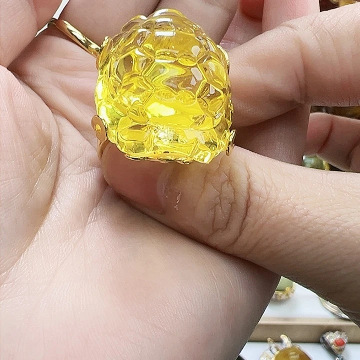 琥珀银S925镶嵌珠宝奇石