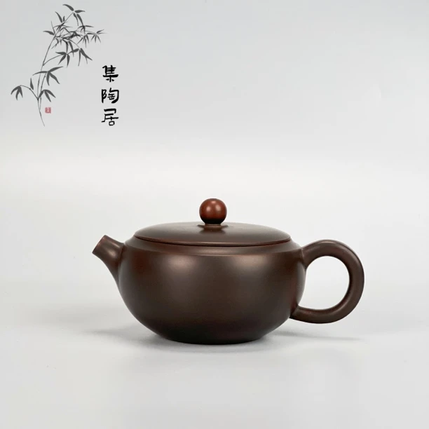 120cc 汉瓦壶 球孔 广西钦州坭兴陶 纯手工茶壶