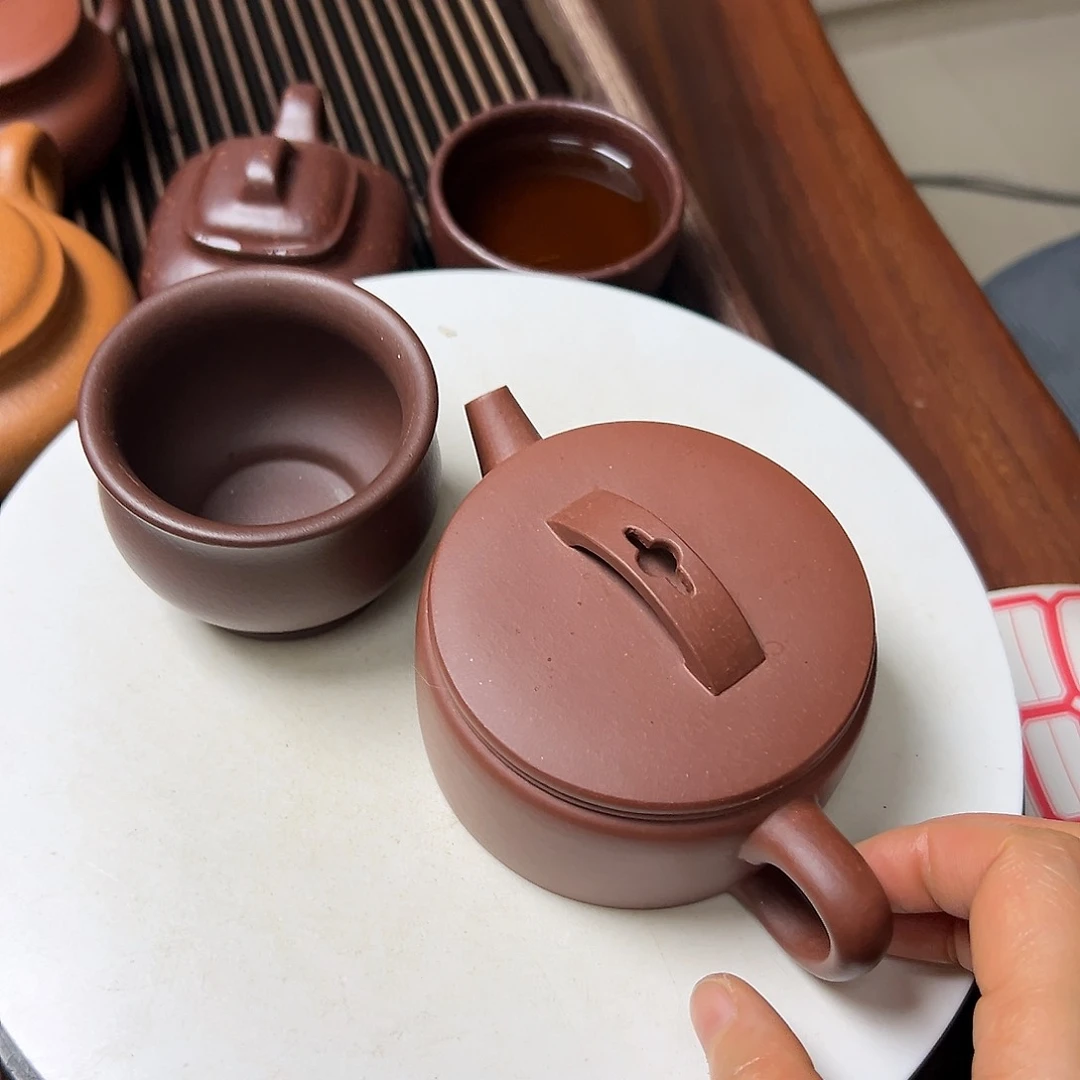 紫泥茶壶紫砂壶等传统