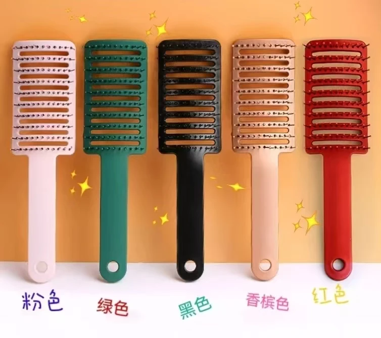 加厚蓬松大弯梳气垫防静电宽齿梳顺发排骨梳家用梳子家用女士男士